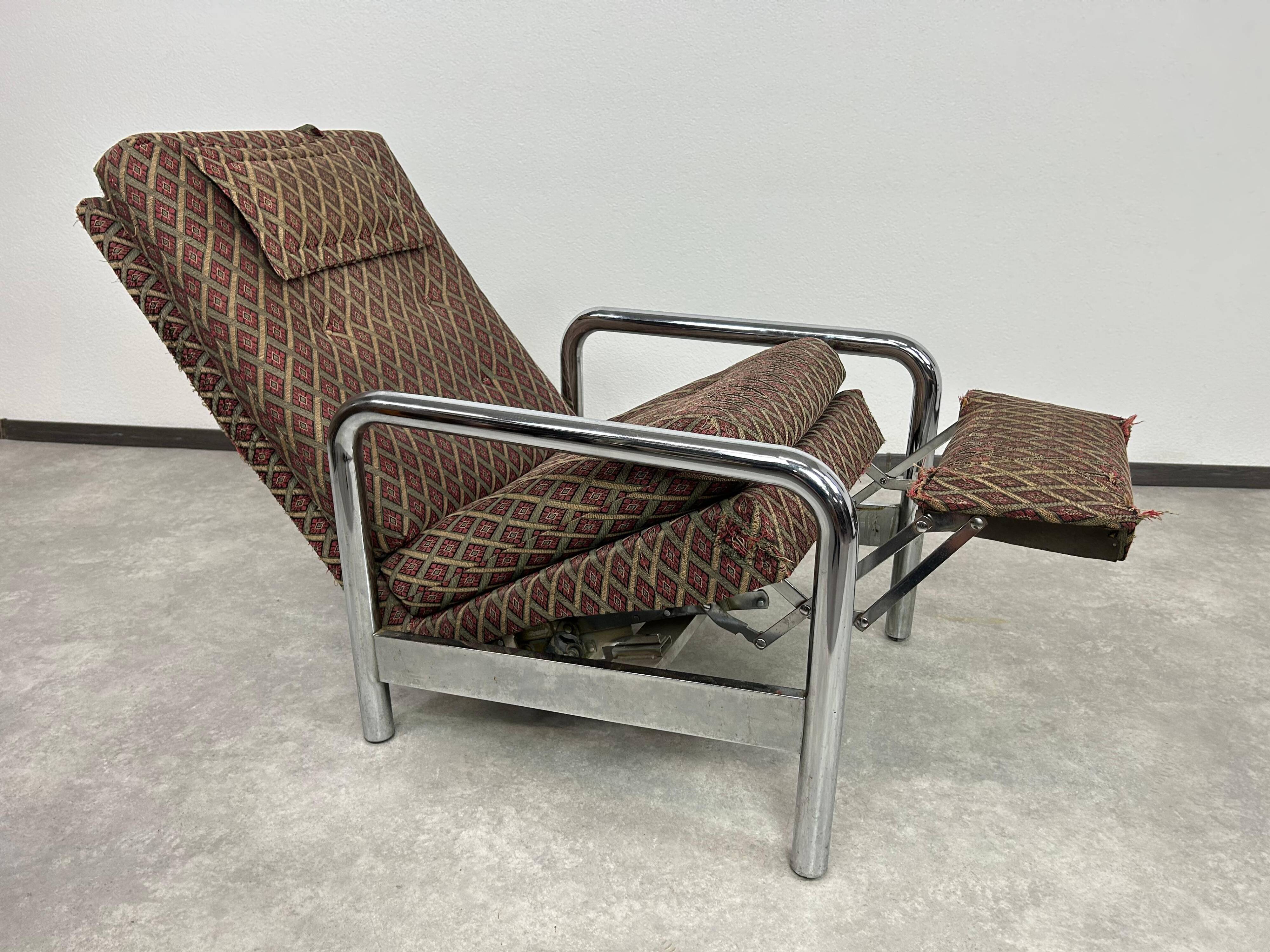 Vintage tubular chrome armchair by Milo Baughman for James Inc./Thayer Coggin.