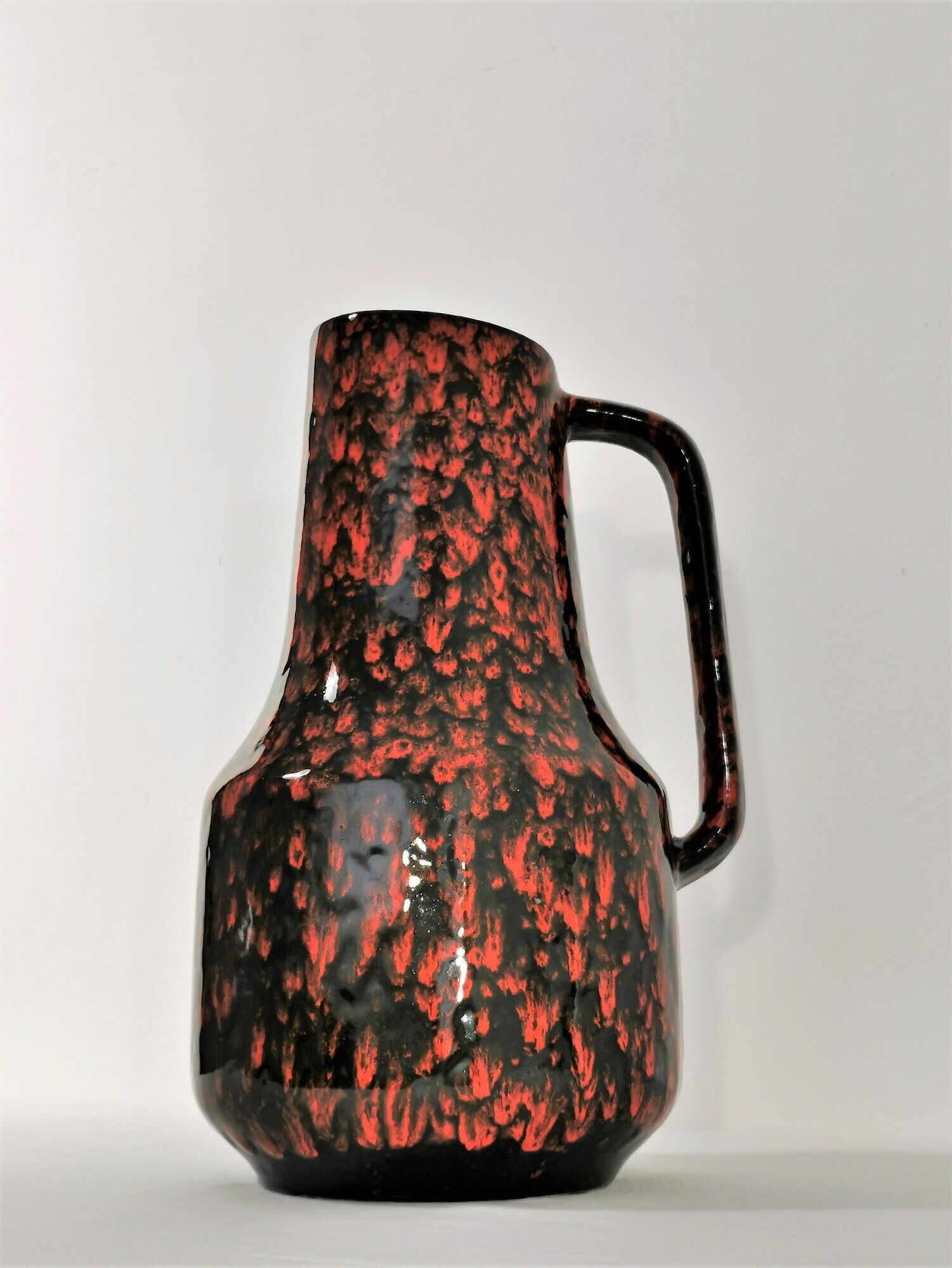 Ceramic drip glaze vase by Scheurich West Germany, 1960's