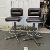Pair of vintage bar stools, 70s