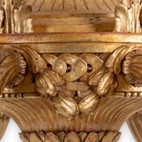 Dumez, Louis XVI style chandelier in carved and gilded wood. 1950s.