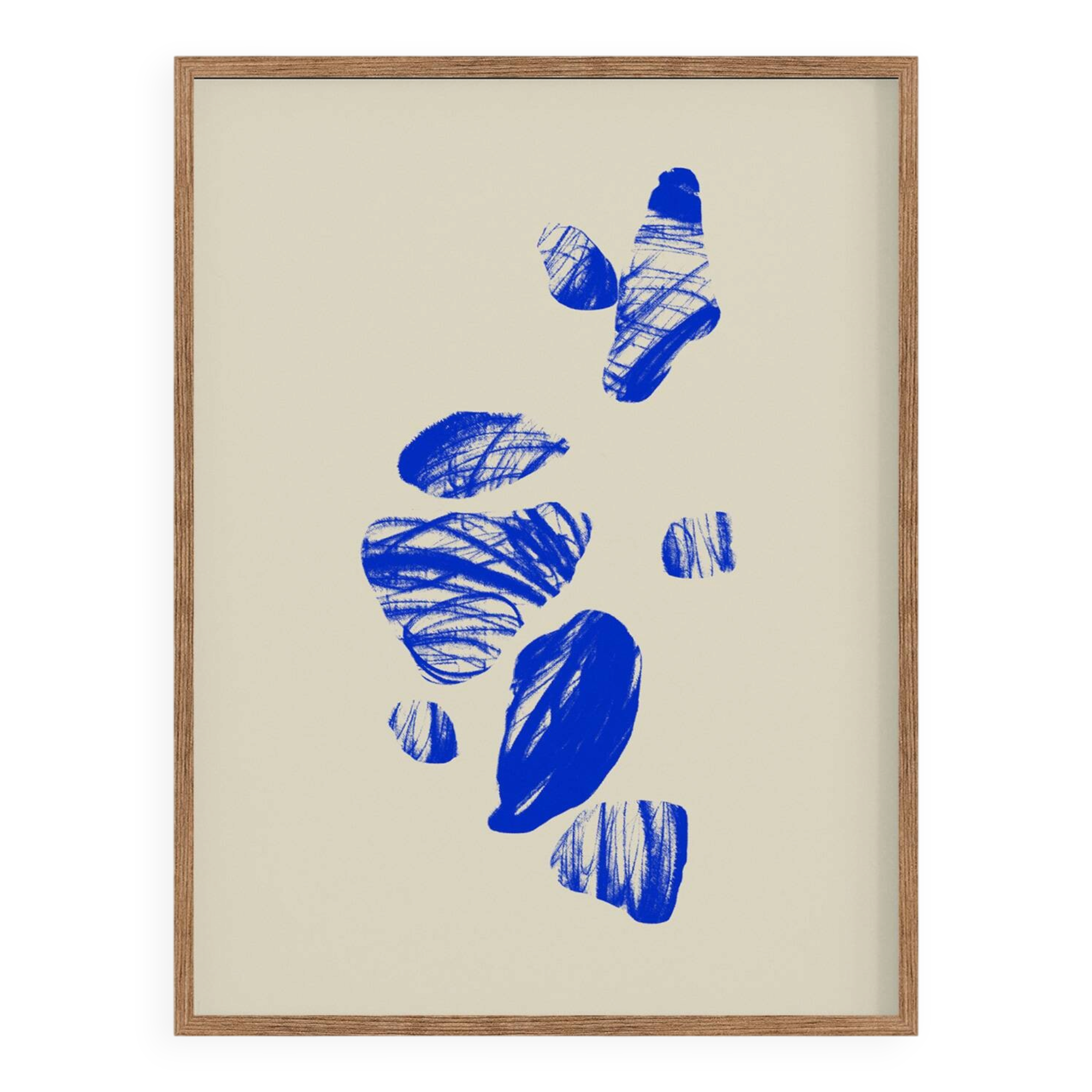 Abstract blue giclee print, 50x70cm