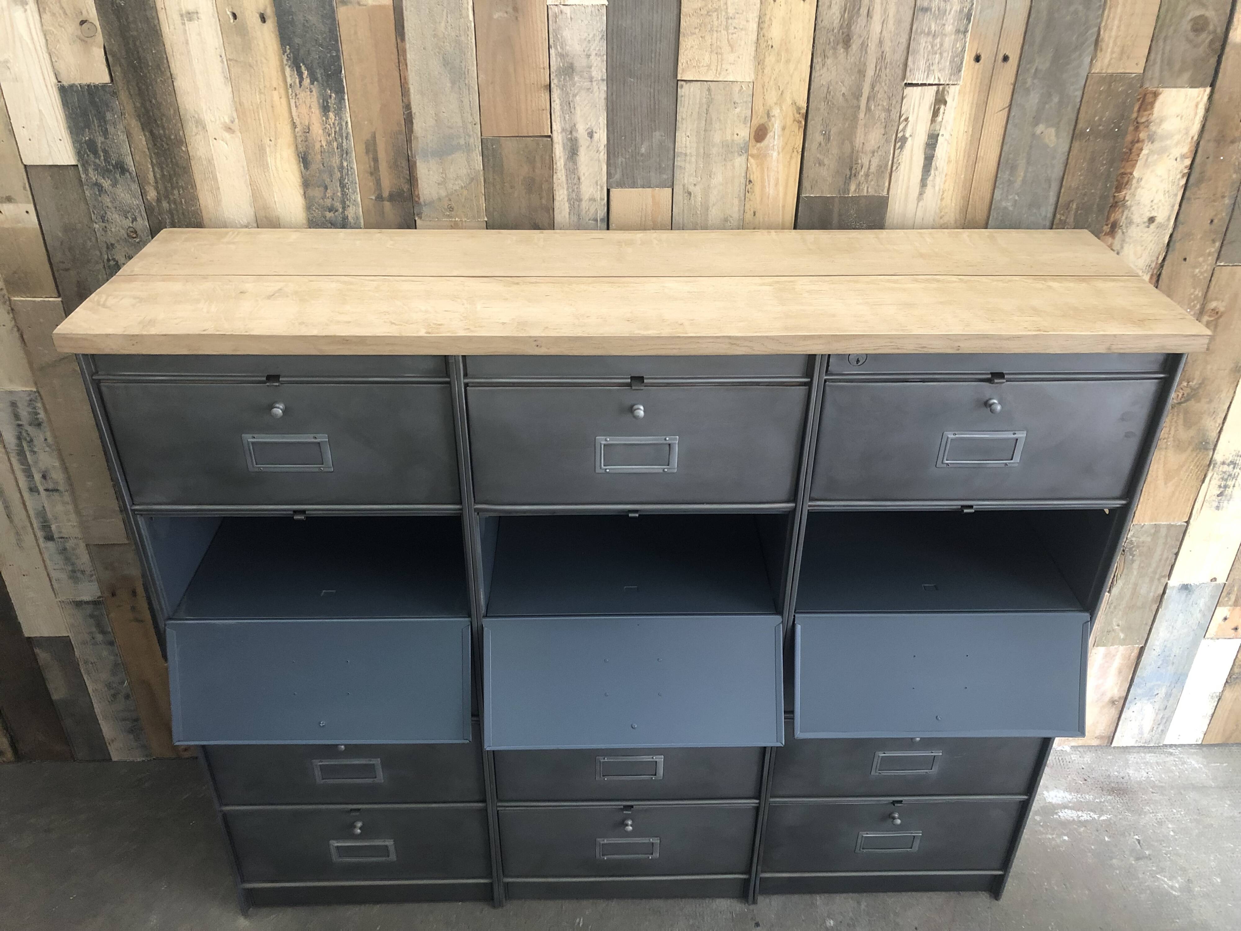 Ronéo industrial flap cabinet 15 flaps