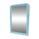 Large Louis-Philippe mirror from the 19th century in wood and stucco with a turquoise blue patina.