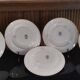 5 flat plates in Longwy earthenware model “Suzanne” Terre de Fer