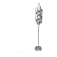 Brushed aluminium floor lamp, Space Age style, 1970s