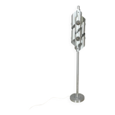 Brushed aluminium floor lamp, Space Age style, 1970s