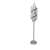 Brushed aluminium floor lamp, Space Age style, 1970s