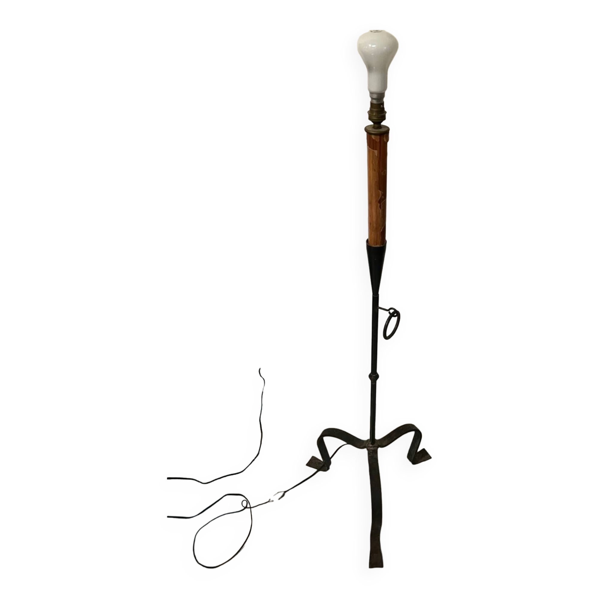 Wrought iron floor lamp/torchere 1950