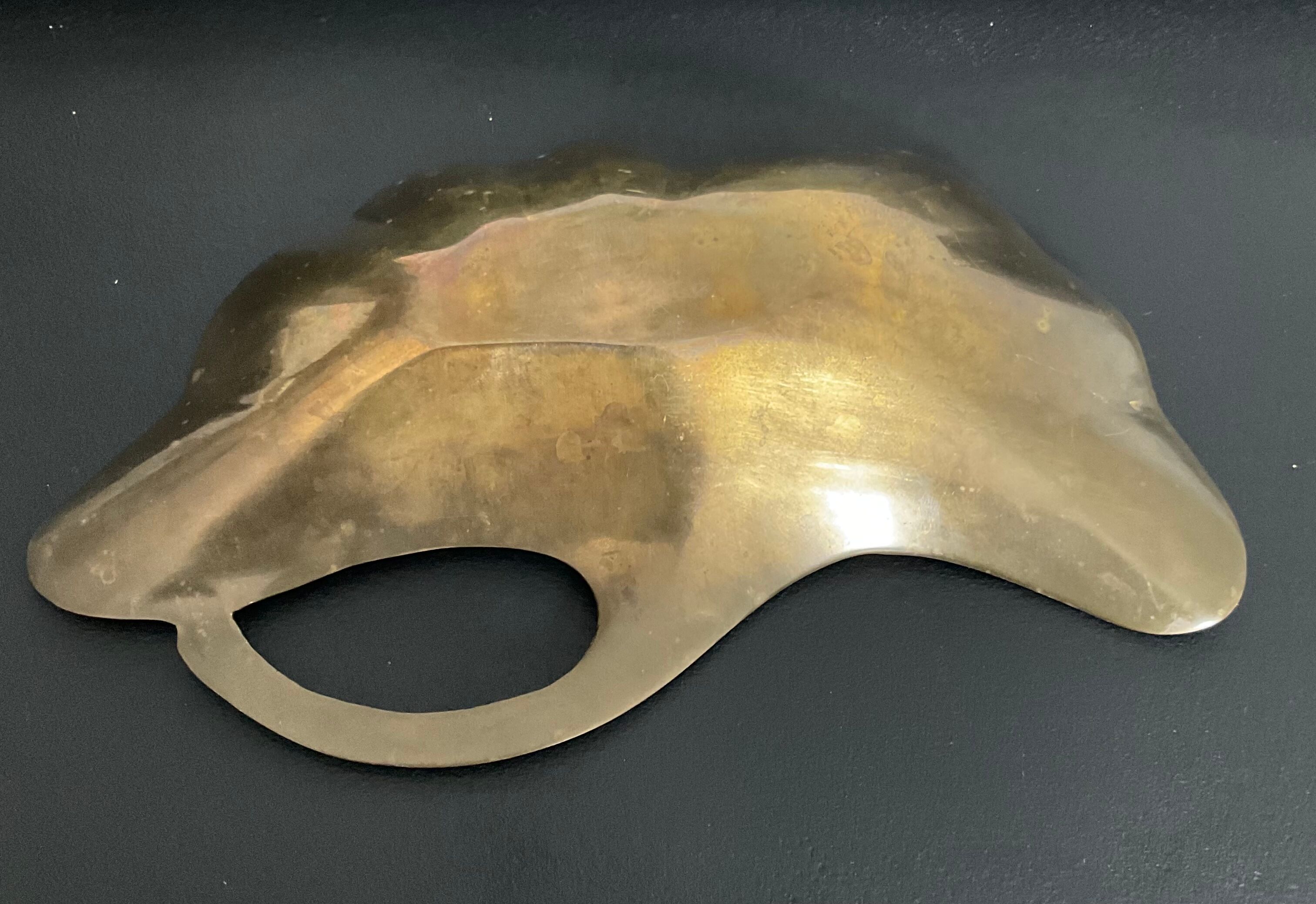 Art nouveau bronze trinket bowl