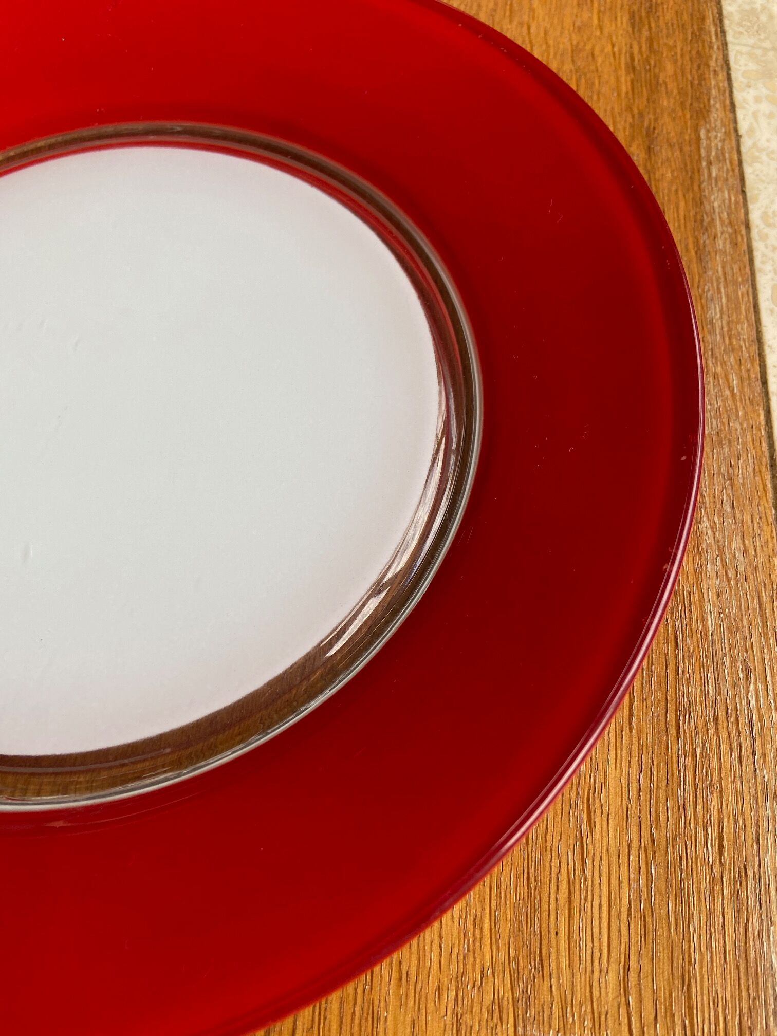 Set of 6 colored glass plates