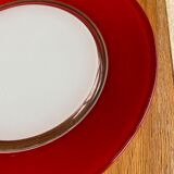 Set of 6 colored glass plates