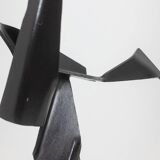 Jean Campa. Geometric sculpture in polished metal. 1980s.