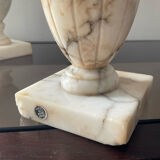 Pair of marble lamp bases from the 1950s.