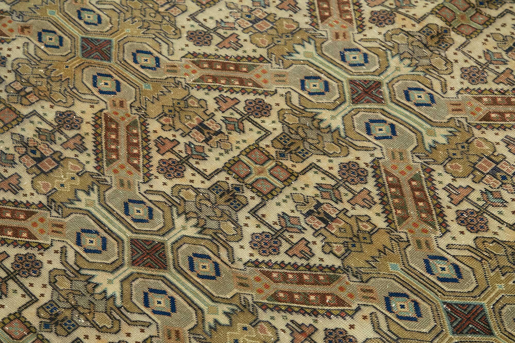 Turkish Wool Vintage Kayseri Rug 196 cm x 290 cm