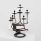 Brutalist candelabra in the manner of Jean Touret
