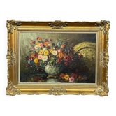 T. Daams. "Still Life with Flowers". Impressionism.