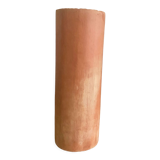Vase terracotta roll enamelled interior