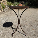 Wrought iron side table handcrafted