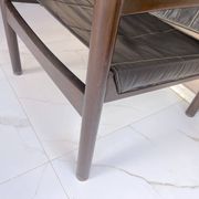 Fauteuil Safari, bois cuir, Bresil 1960's