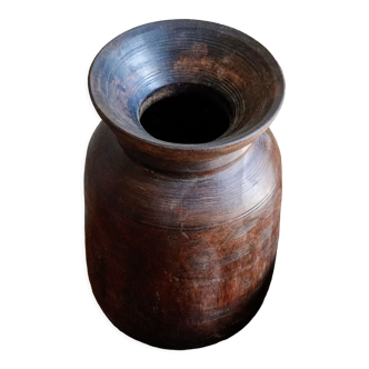 Pot de l'Himachal en bois n°2 avec couvercle