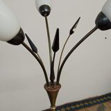 Italian brass and opaline lamppost 60s