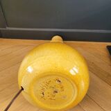 Mustard yellow glazed ceramic lamp base