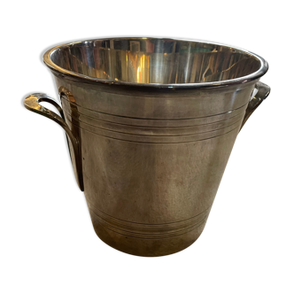 Silver metal champagne bucket