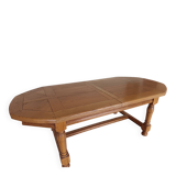Golden oak dining table