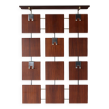1950s teak wood coat rack with chrome hangers, Netherlands