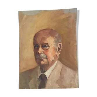 Oil painting on cardboard