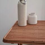 Rattan table 70s