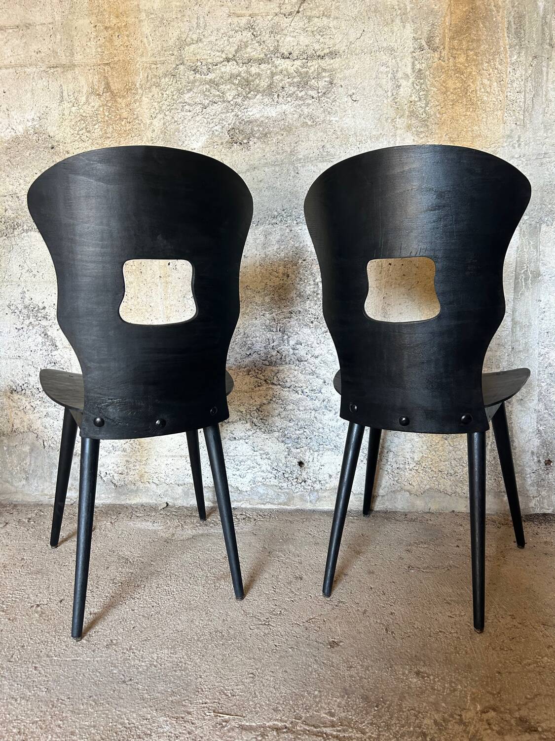 Pair of Baumann Gentiane chairs