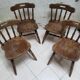 4 chaises Western en bois courbé