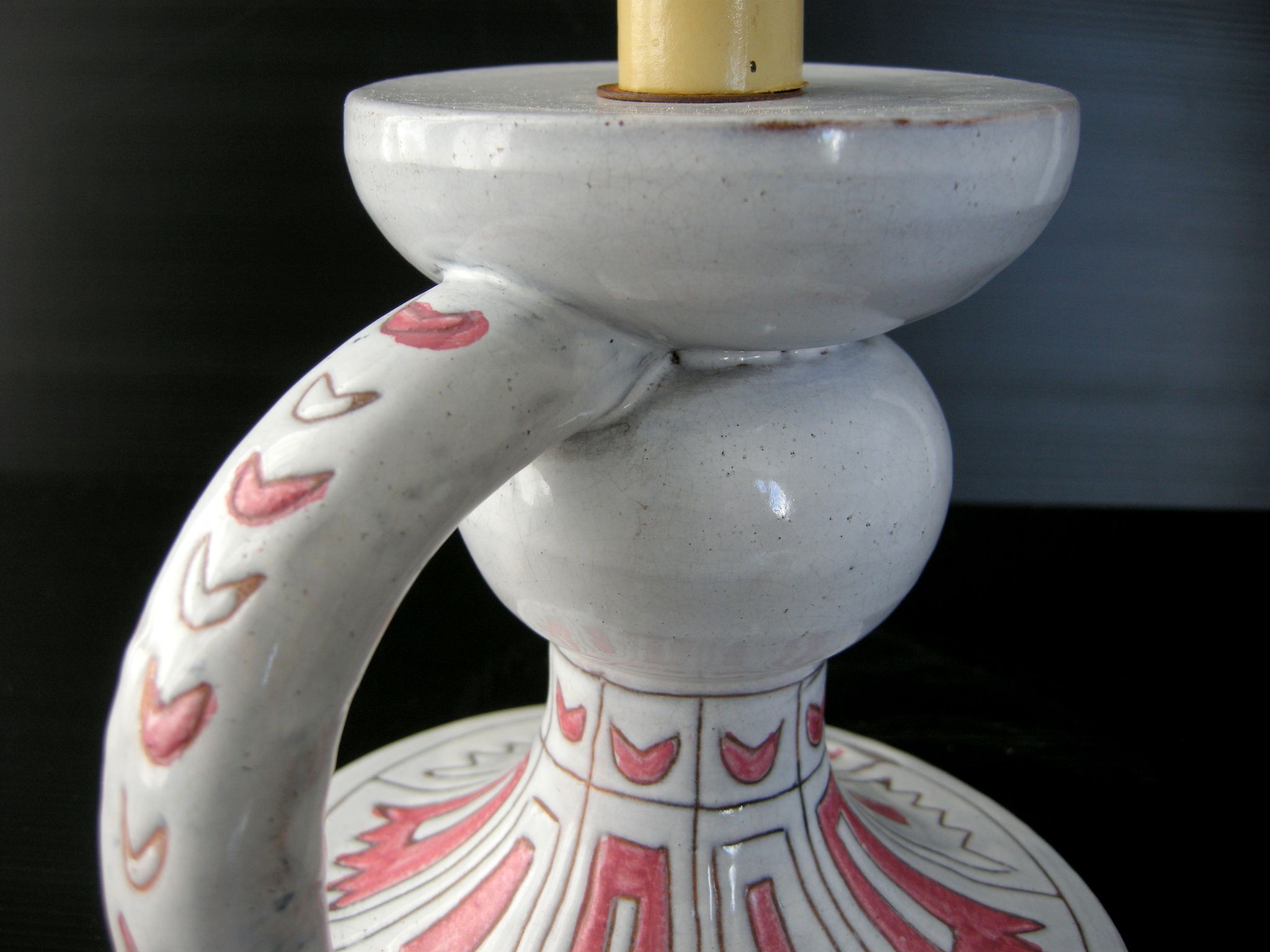 Pied de lampe vintage céramique 1950