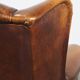 Vintage Sheepskin Leather Wingback Chair