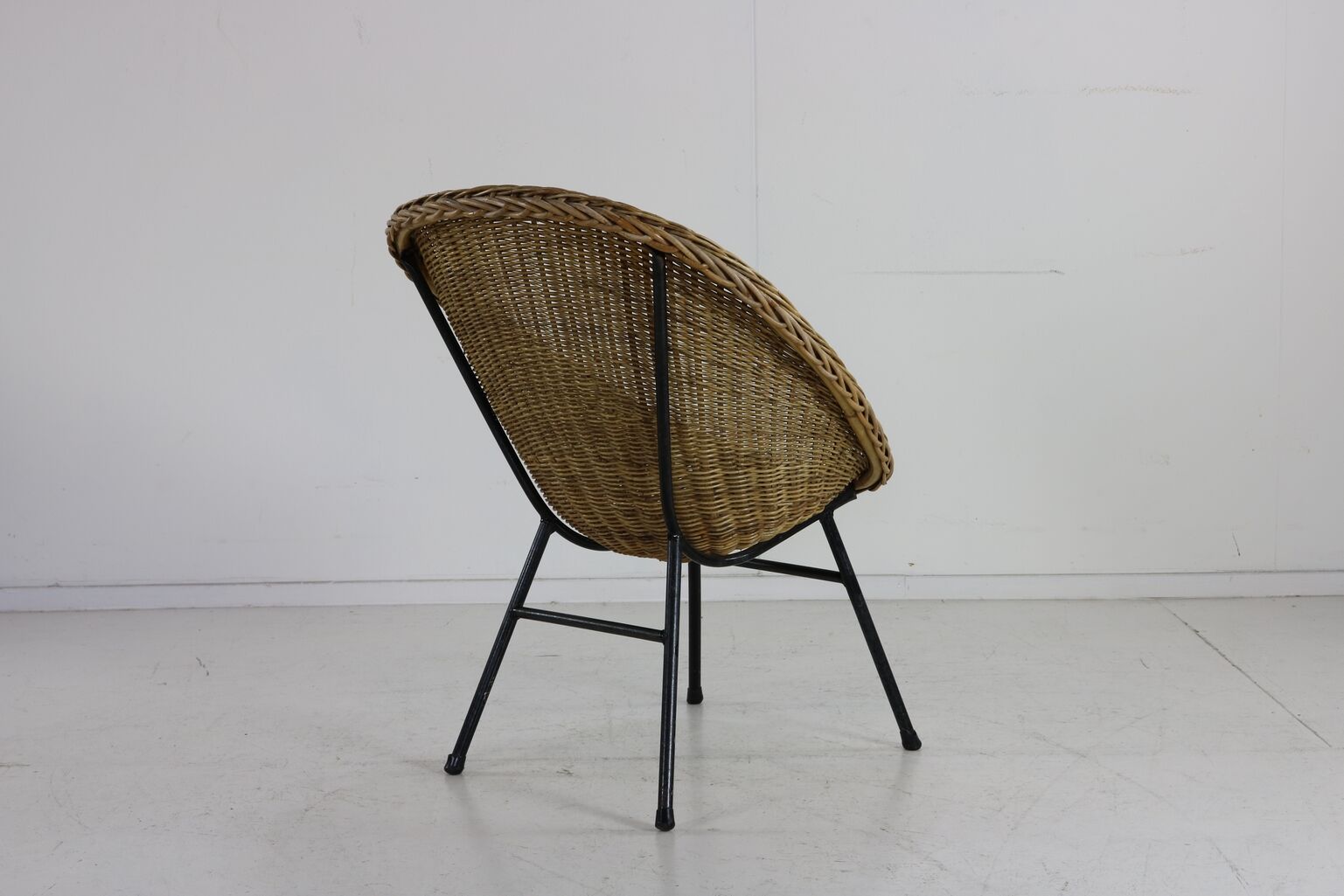 Sixties rattan easy chair by Dirk van Sliedregt
