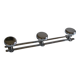 Vintage 80s chrome-plated metal wall-mounted coat rack with 3 hooks