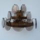 Set of 2 Vistosi Murano Wall Lamps Smoked Disc, 1970
