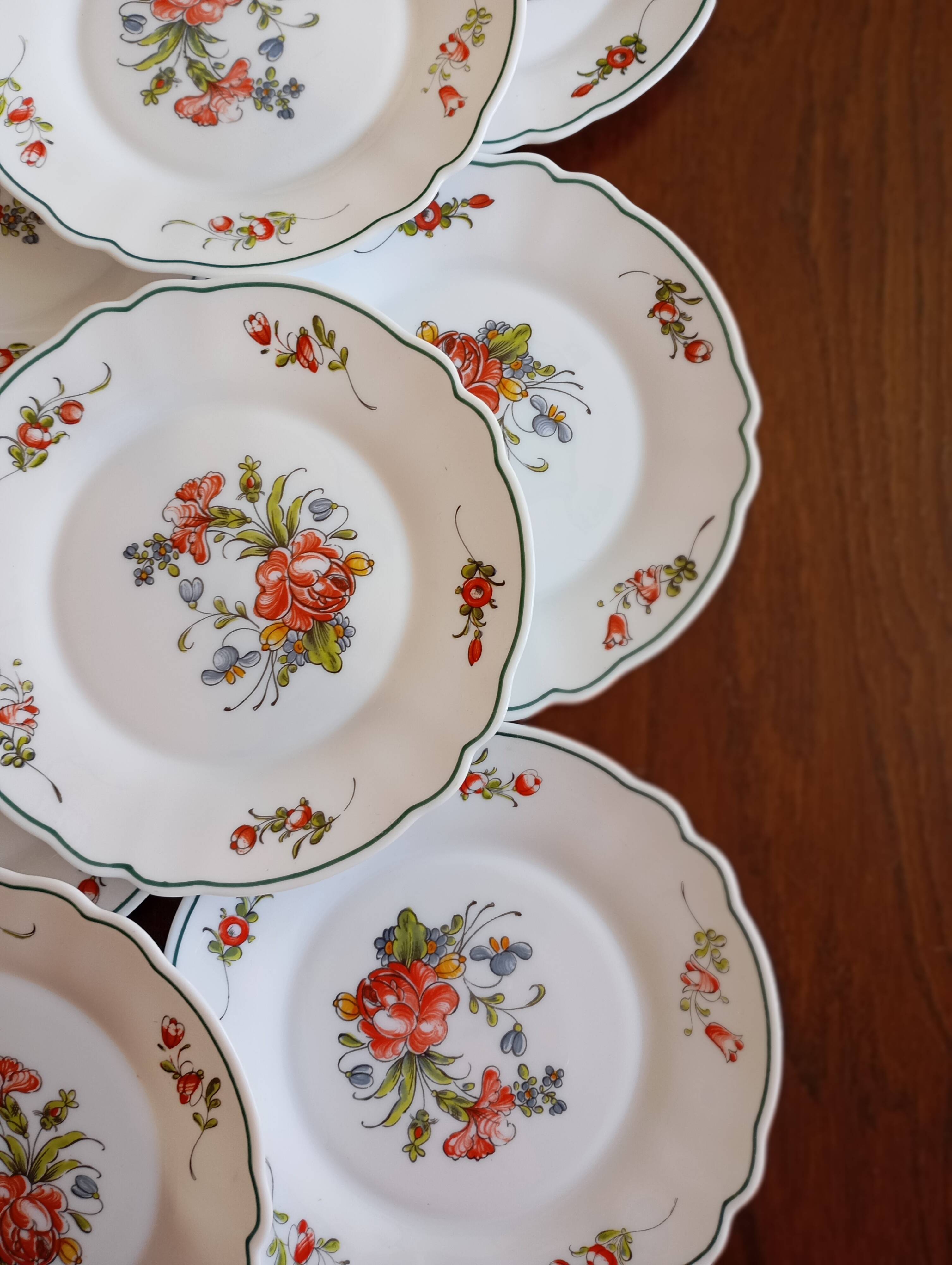 10 assiettes à dessert Arcopal "Ronsard"