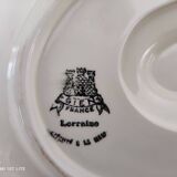Gravy boat on frame Gien France Lorraine model