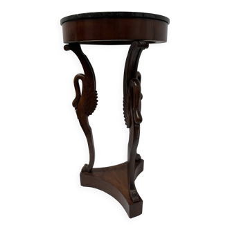 Guéridon de style Empire en acajou et marbre noir XX siècle