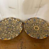 Pair of Antique SAFI Moroccan Glazed Terracotta Dishes from the 50s