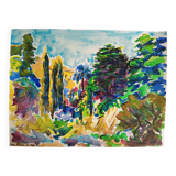 Pierre Lacroux (1909-1993) Gouache on paper 24 x 32 cm - Cap-Ferrat 323