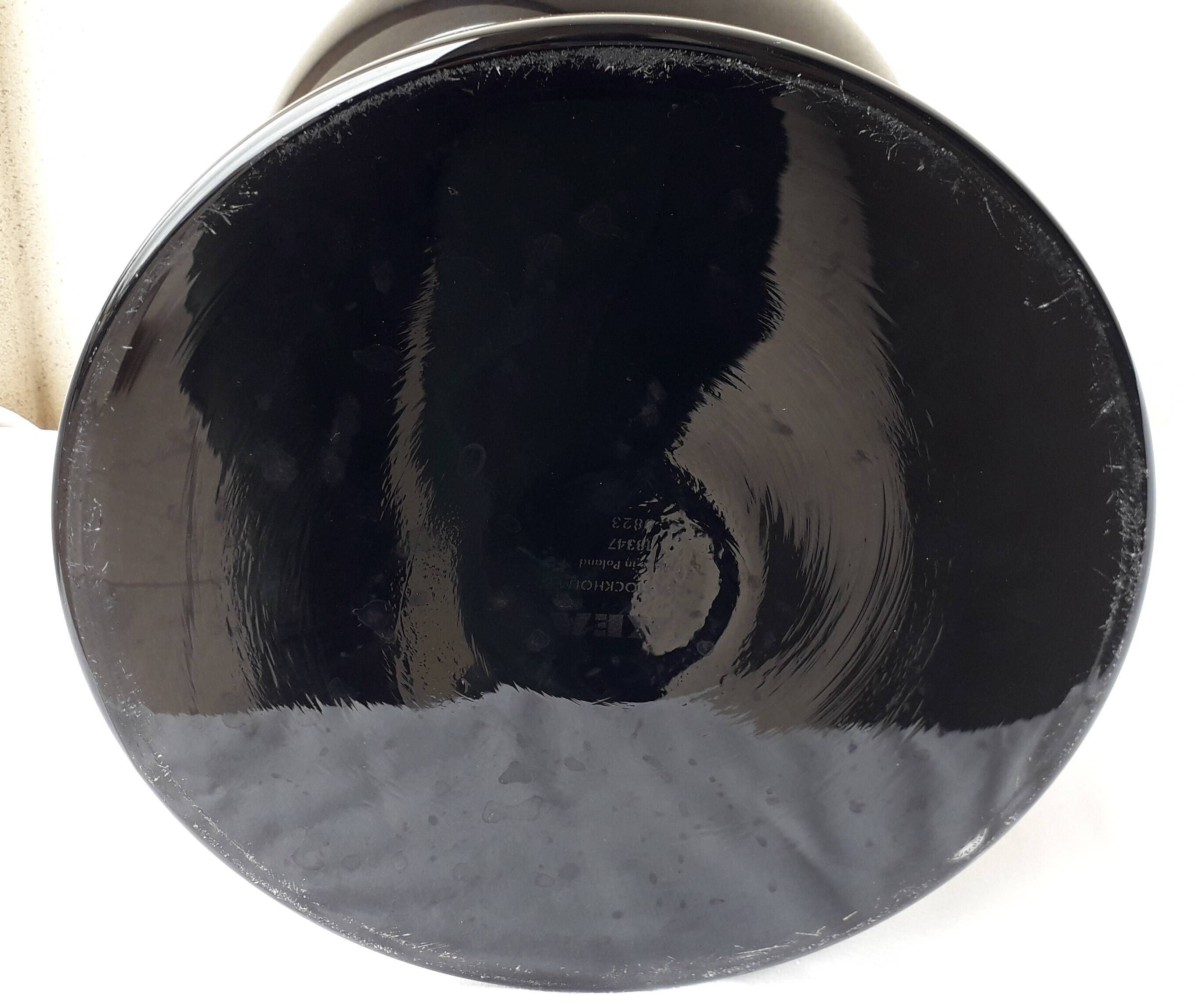 Black glass diabolo vase Nelsson