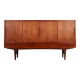 Buffet haut en teck, design danois, années 1970, fabriqué par Børge Dam