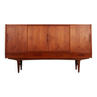 Teak highboard, Danish design, 1970s, manufactured by Børge Dam