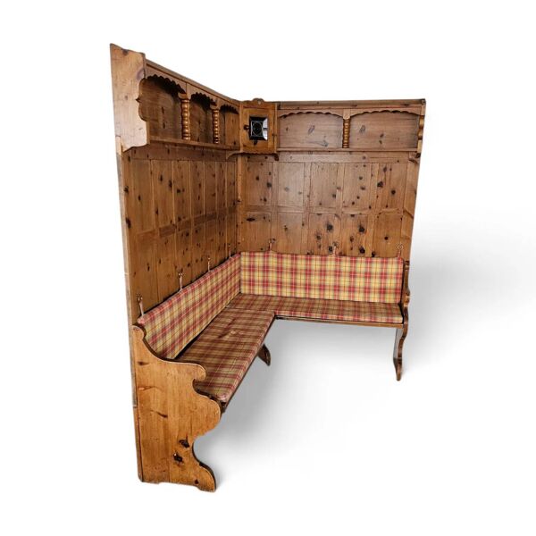 Panneaux d'angle et banc d'angle Tiroler des années 1950