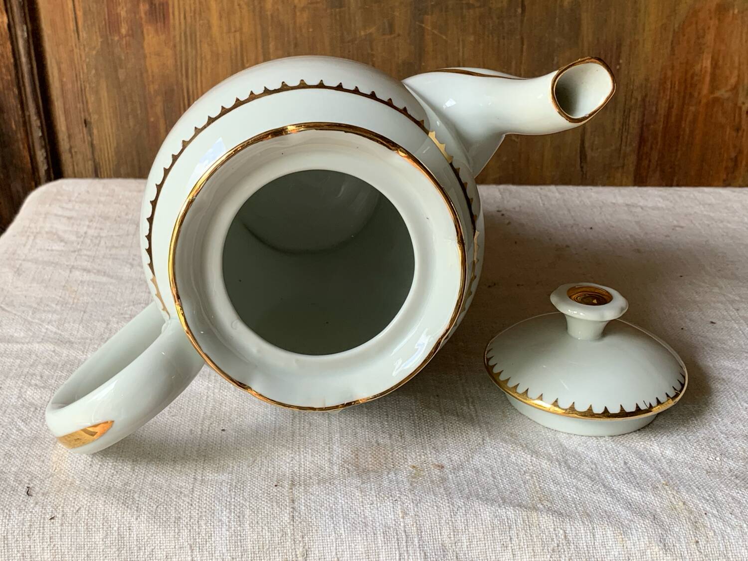 Antique porcelain jug with Limoges enamel