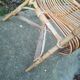 Paire de fauteuils en rotin patinés naturels