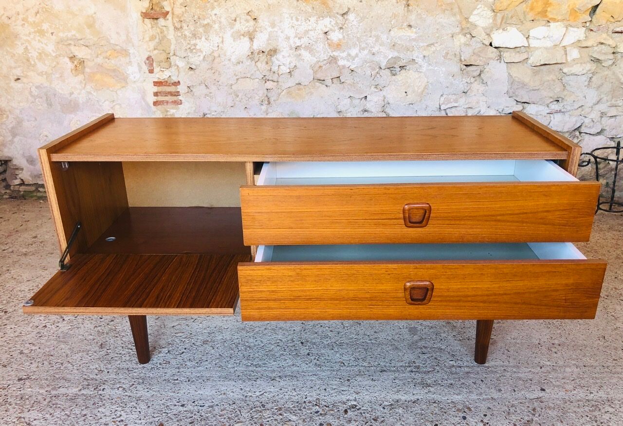 Teak bass row, Scandinavian style circa 60